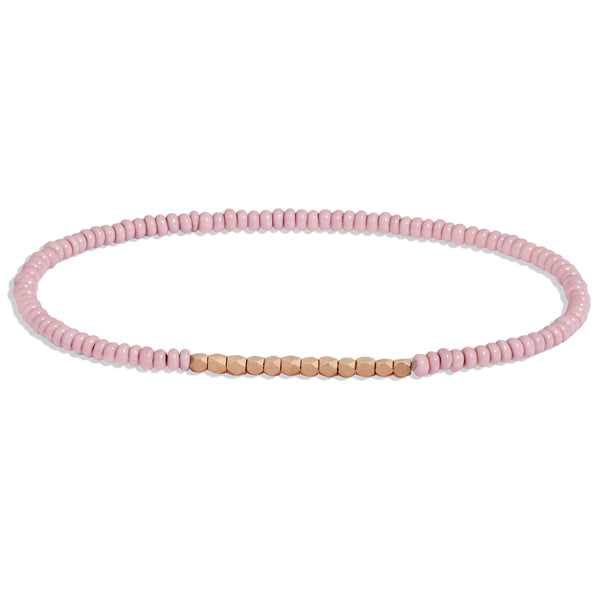 Pink Rose Beaded Bracelet