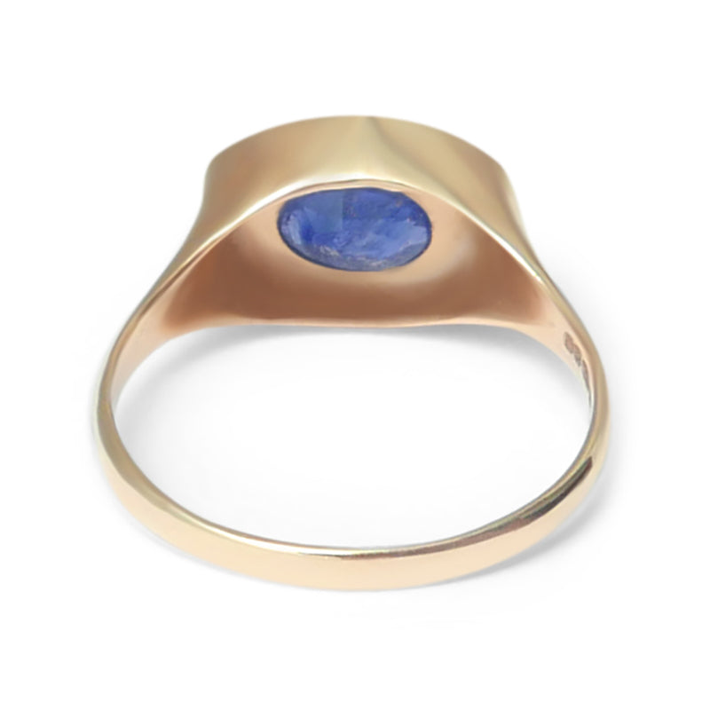Oval Sapphire Signet Ring