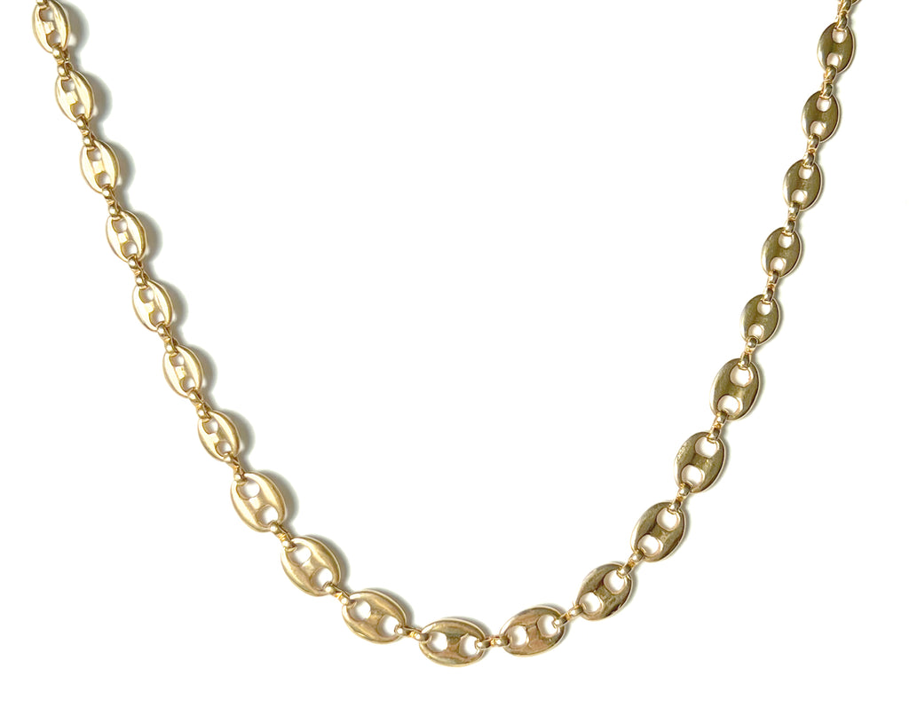 Vintage Givenchy Puffy Mariner Link Long Chain Necklace, 1990s