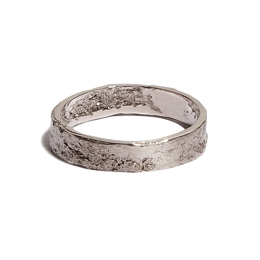 Men's Paper Band in 18-Carat White Gold