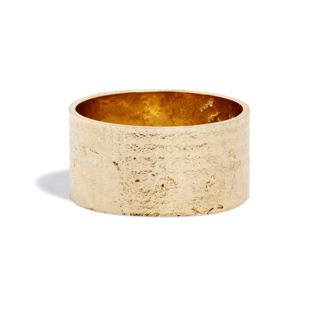 Women's Cigar Paper Ring in 9k Yellow Gold