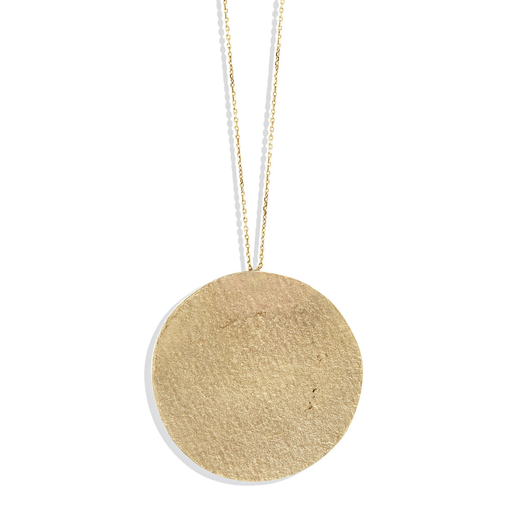Paper Medallion Necklace in Yellow Gold