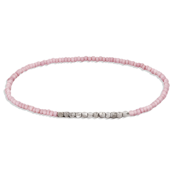 Women's Pale Lilac Beaded Bracelet with White Gold - Allison Bryan ...