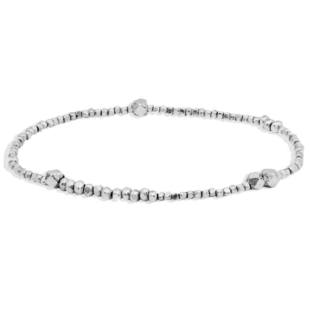Women's Silver Mix Beaded Bracelet