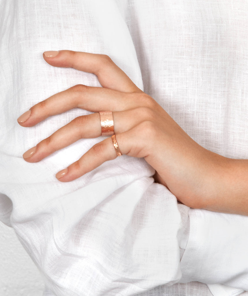 Women's Slim Paper Ring in Rose Gold