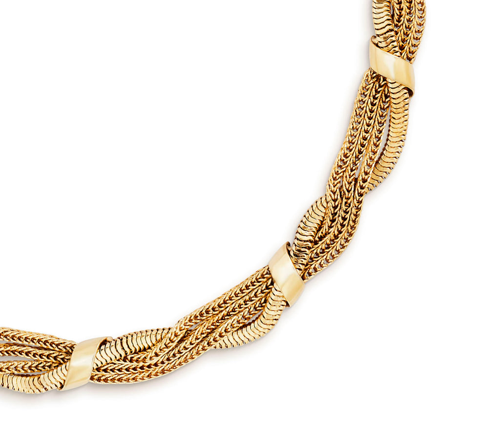 Vintage Christian Dior Braided Chain Necklace, 1950s