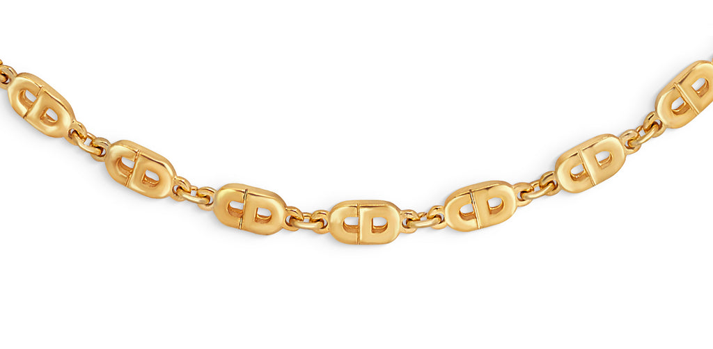 Vintage Christian Dior CD Logo Choker Necklace, 1990s