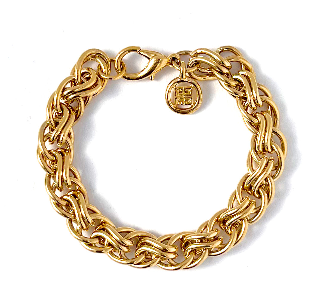 Thin Curb Double Link Chain Bracelet – GINZA FASHIONS