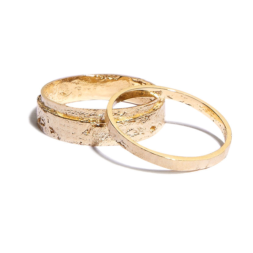 Women's Slim Paper Ring in 18k Yellow Gold